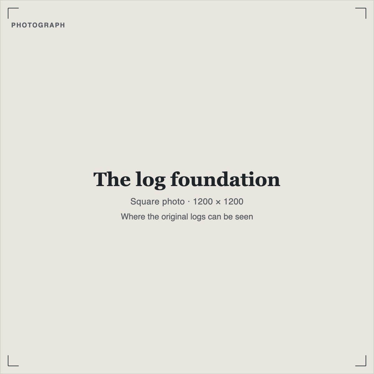 The original log foundation of St. Mark's